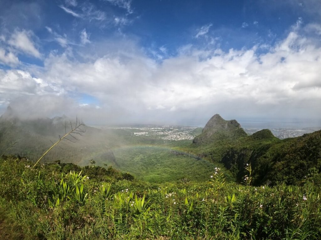 Regenbogen bei der Wanderung am Le Pouce