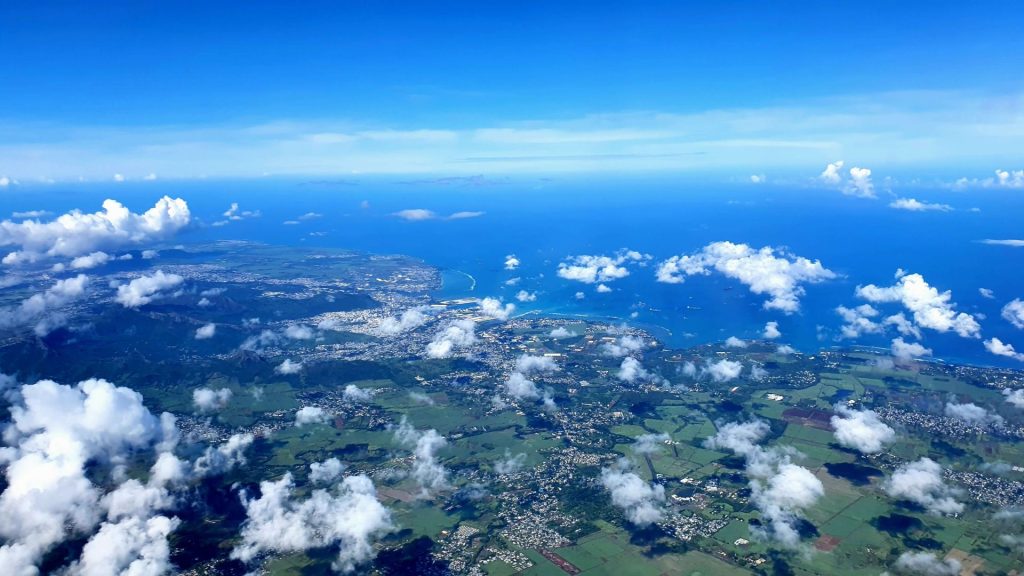 Ausblick aus Flugzeug
