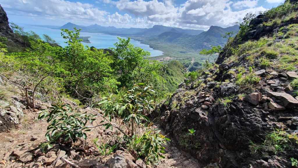 Blick auf die Küste von Mauritius