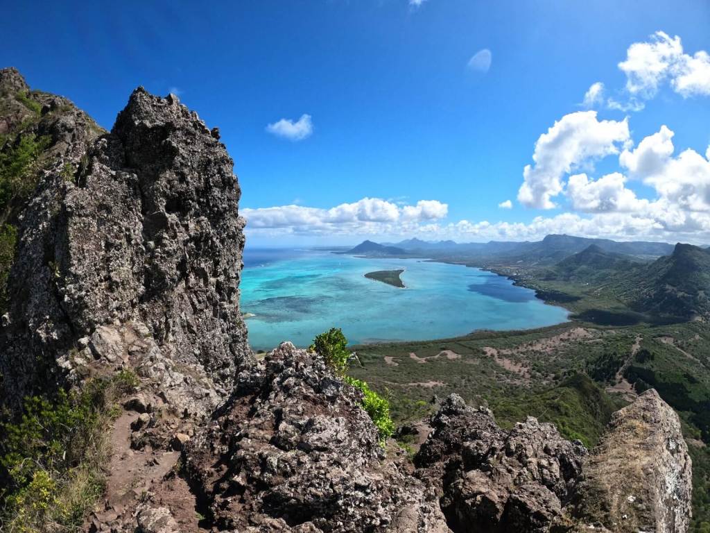 Ausblick auf die Küste von Mauritius