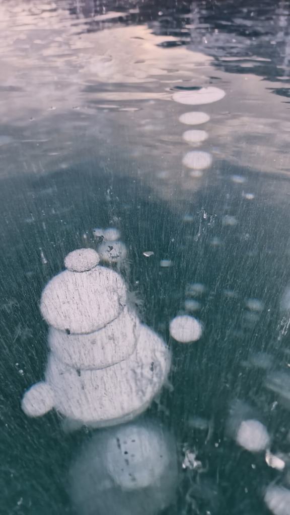 Bubbles am Abraham Lake
