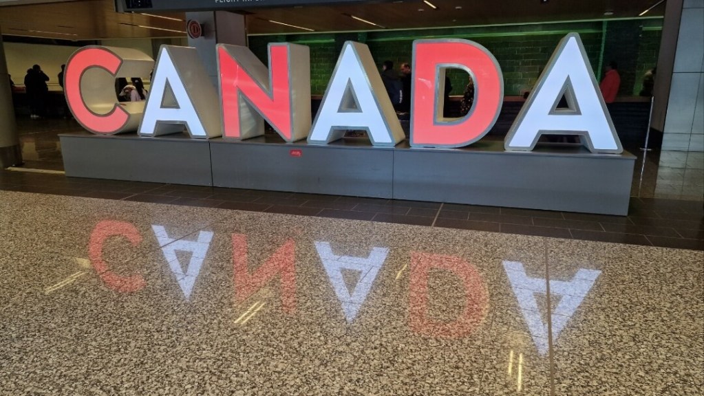 Ankunft in Kanada am Flughafen