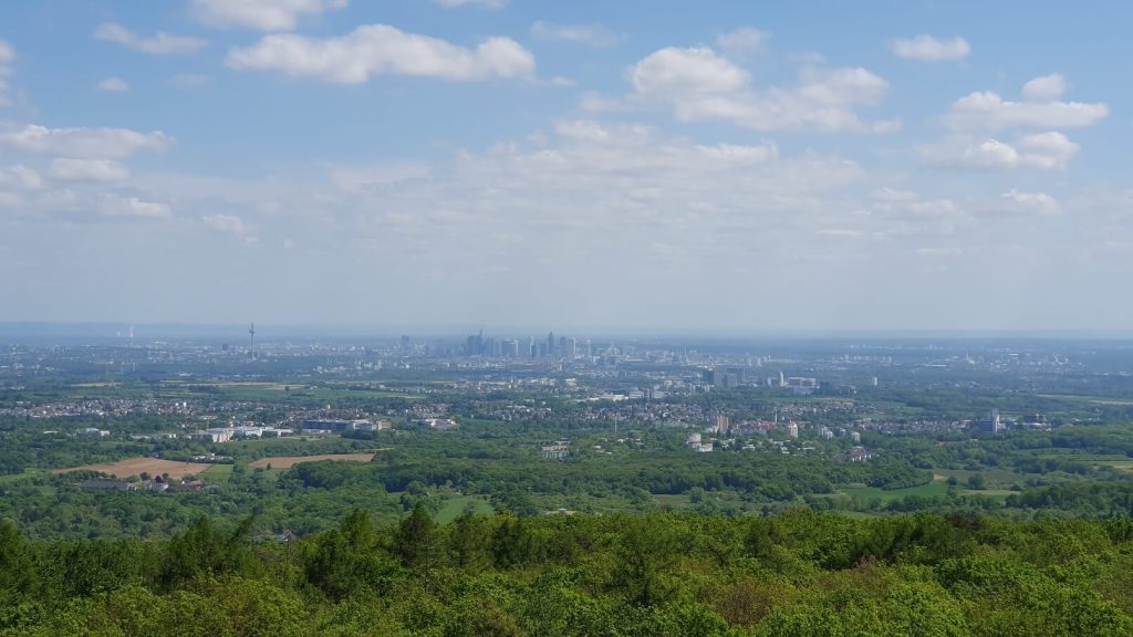 Blick auf die Skyline von Frankfurt