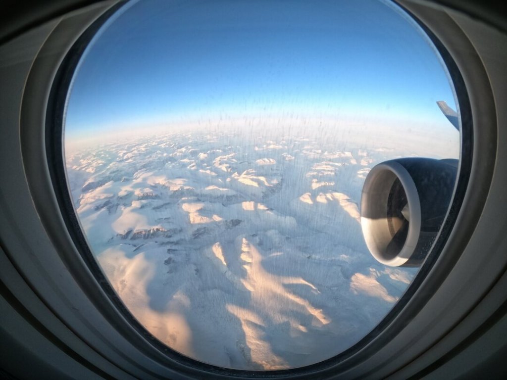 Blick auf Grönland bei unsererer Rundreise