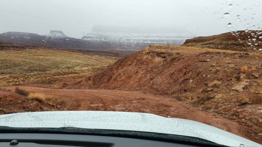 Schlechtes Wetter in Moab bei der Rundreise