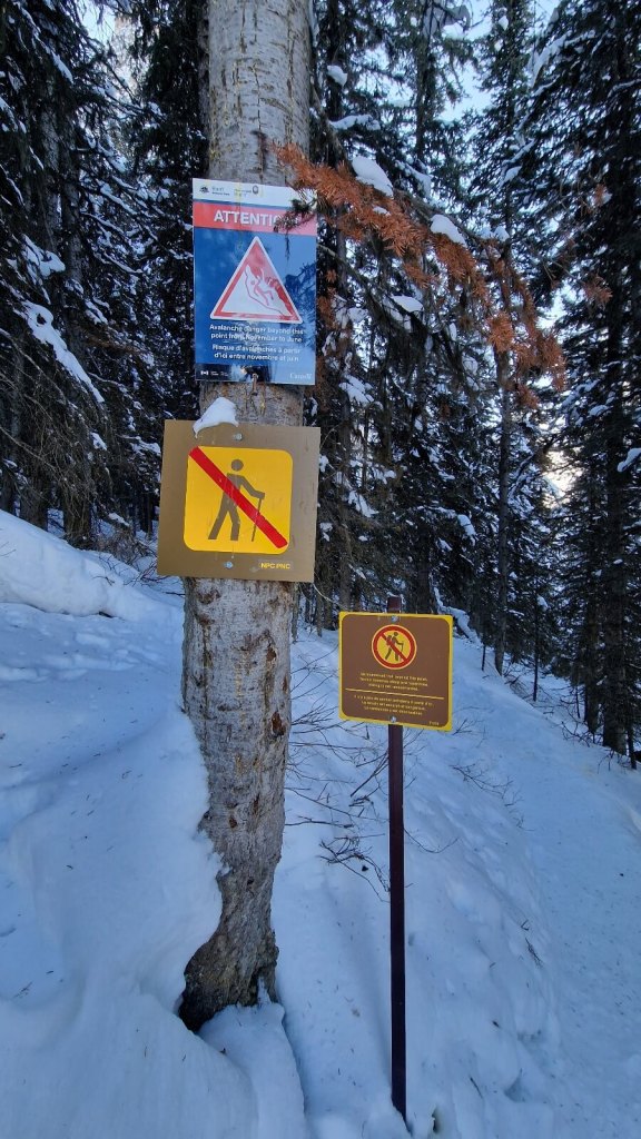 Sperrung des Weges beim Fairview Lookout