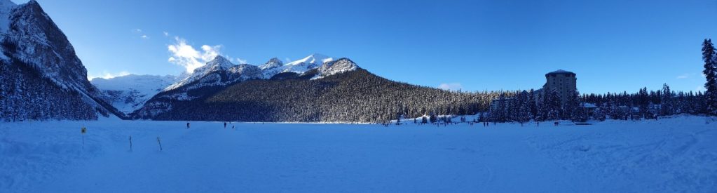 Lake Louise in Alberta Kanada im Winter
