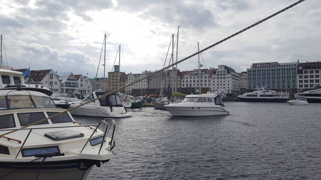 Der Hafen von Bergen in Norwegen