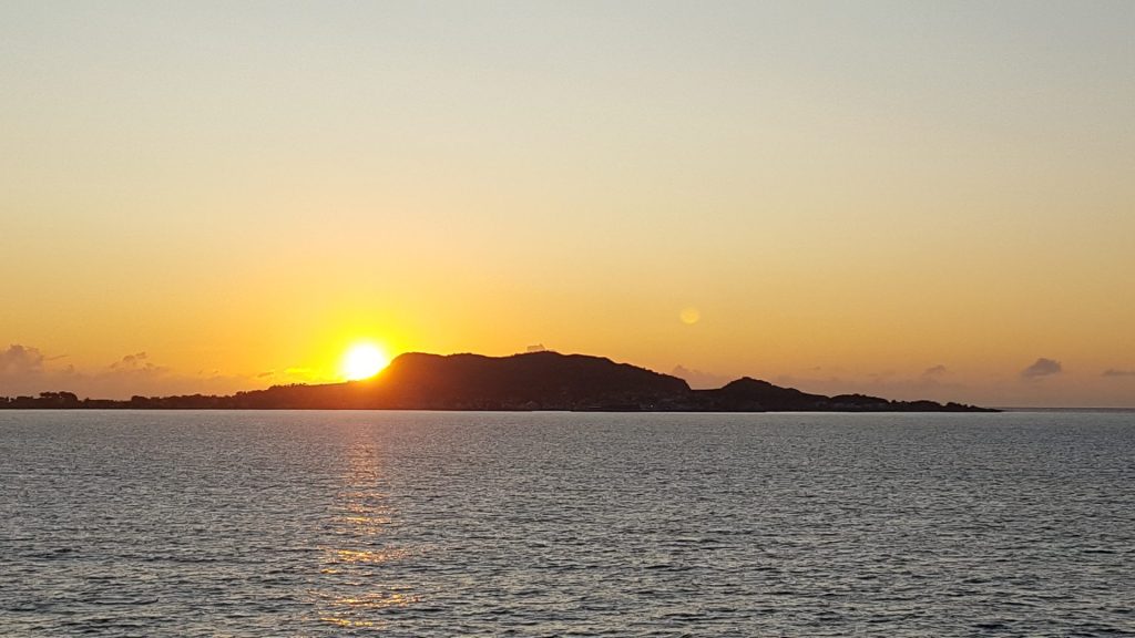 Sonnenuntergang auf der Mein Schiff in Norwegen