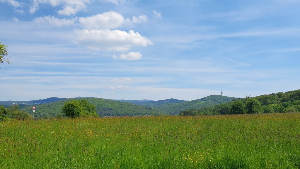 Blick auf den entfernten Atzelberg