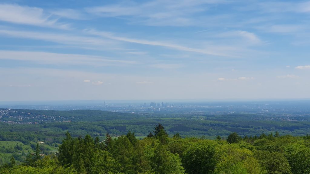 Blick auf die Skyline von Frankfurt