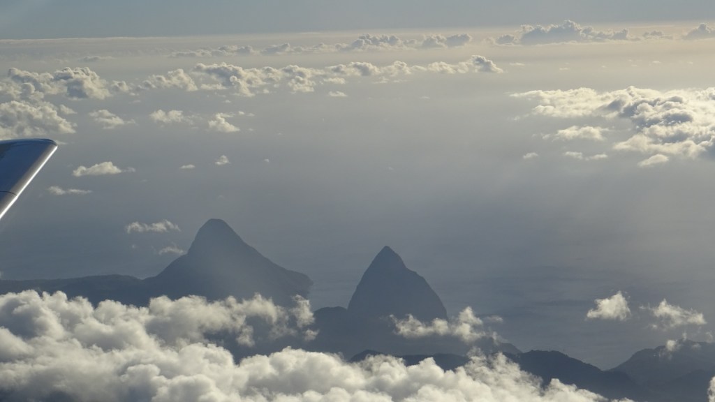 Landanflug auf St. Lucia