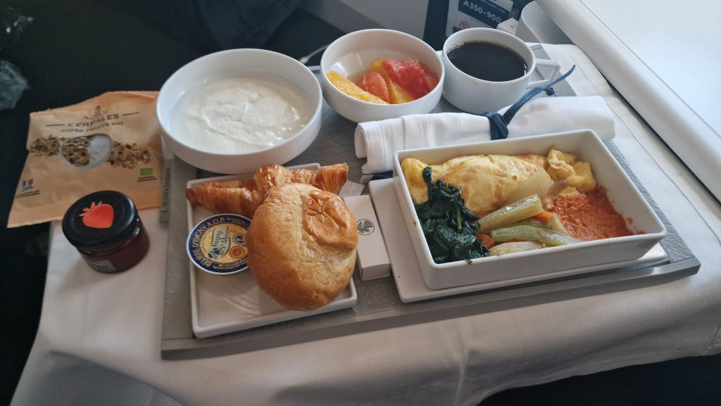 Frühstück in der Business Class