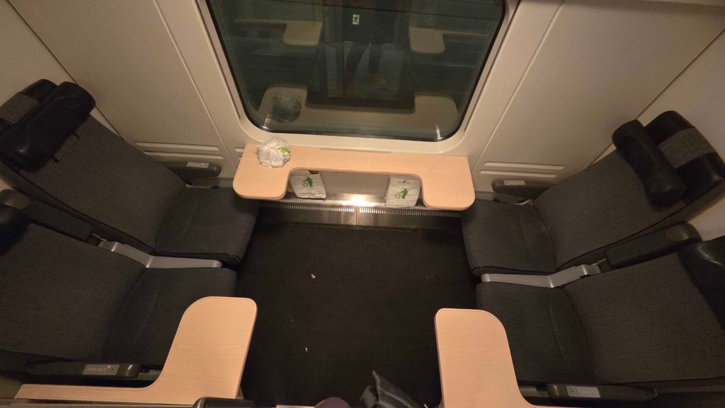 Innenansicht Zug Finnland 4er Abteil