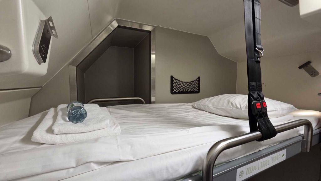 Oberes Bett im VR Nachtzug in Finnland